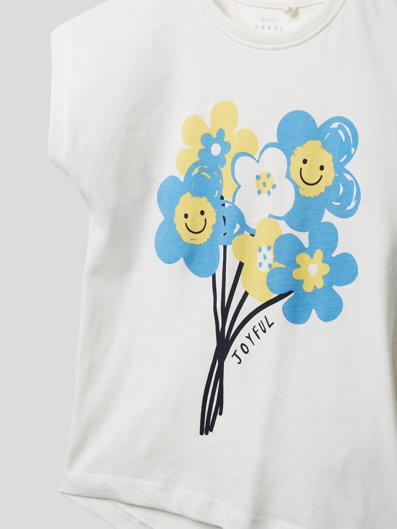 T-Shirt mit Motiv-Print Modell 'VIGEA' in weiß