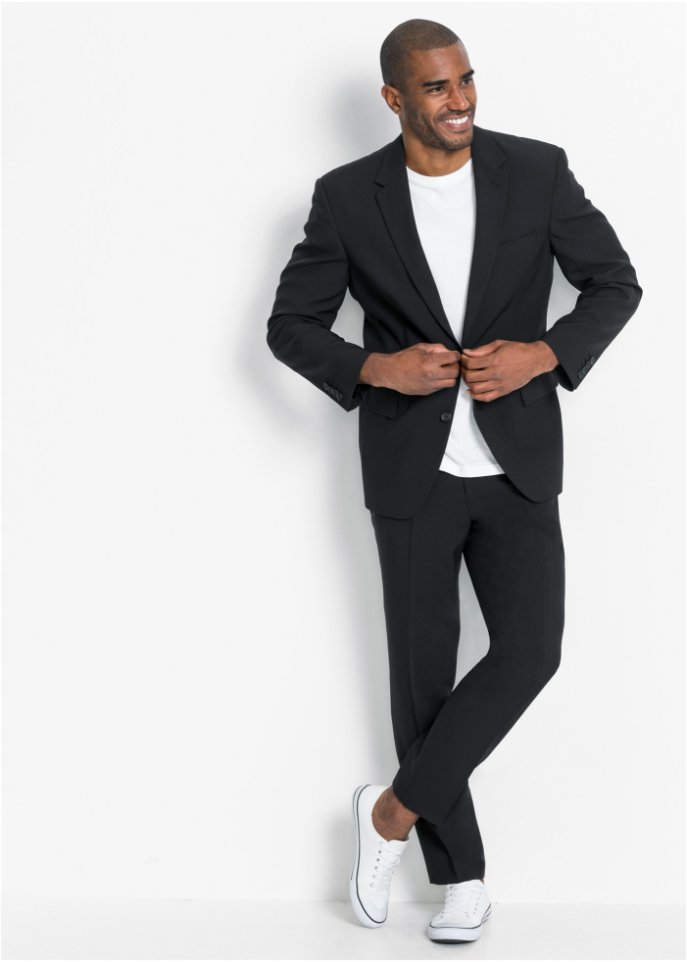 Anzug aus recyceltem Polyester (2-tlg. Set): Sakko und Hose