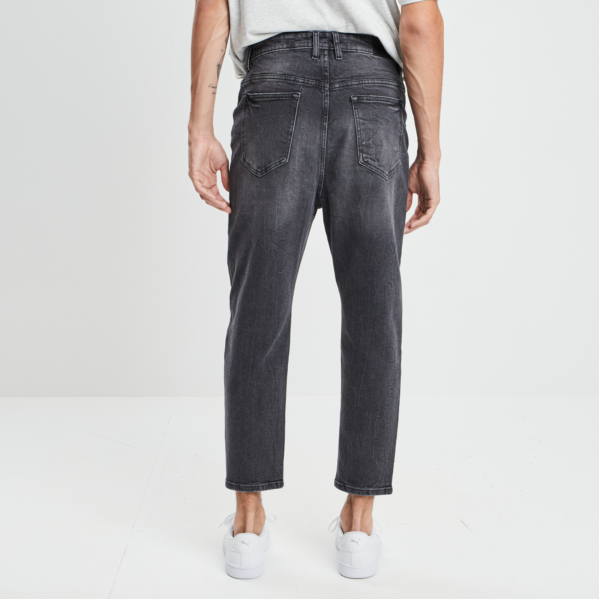 Jeans straight denim gris homme | La Halle