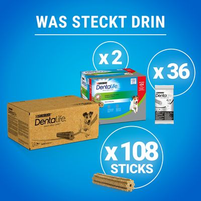 PURINA Dentalife Tägliche Zahnpflege-Snacks für kleine Hunde (7-12 kg)