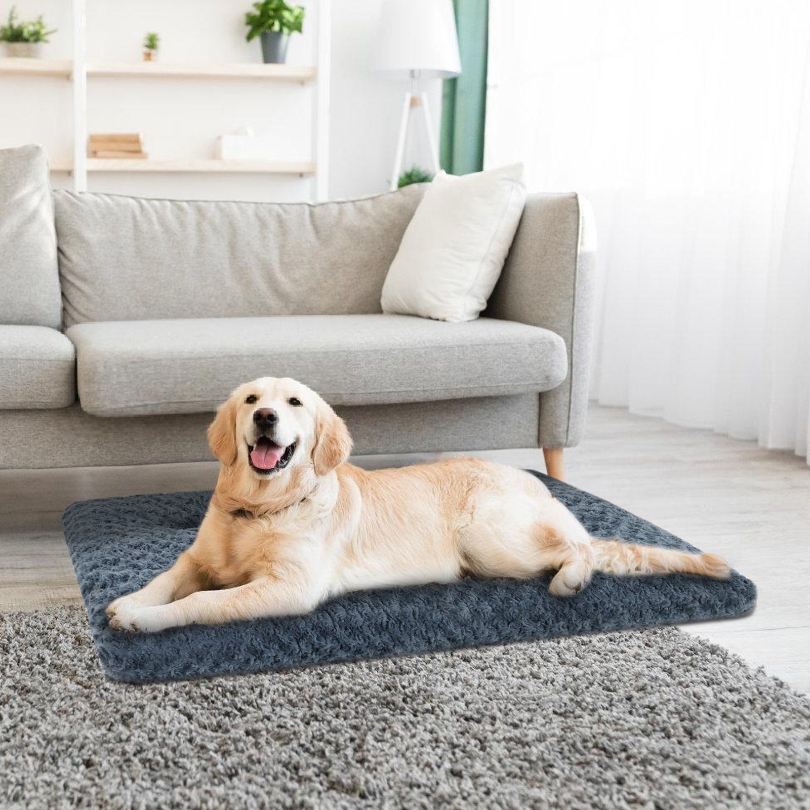 CALIYO Hundematte Hundebett Grosse Hunde Waschbar, Hundekissen flauschig, Hundematte, für große mittelgroße Hunde, Hundekorb Hundematratz Haustierbett