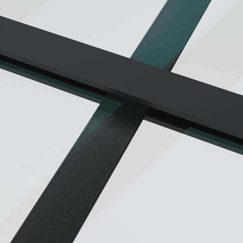 vidaXL Schiebetür Schiebetür ESG-Glas und Aluminium 102x205 cm Schwarz (1-St)