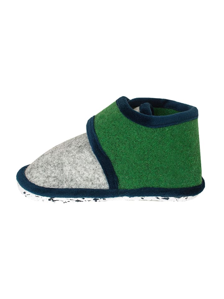 Adelheid Kinderpantoffeln grün in Grün günstig kaufen
