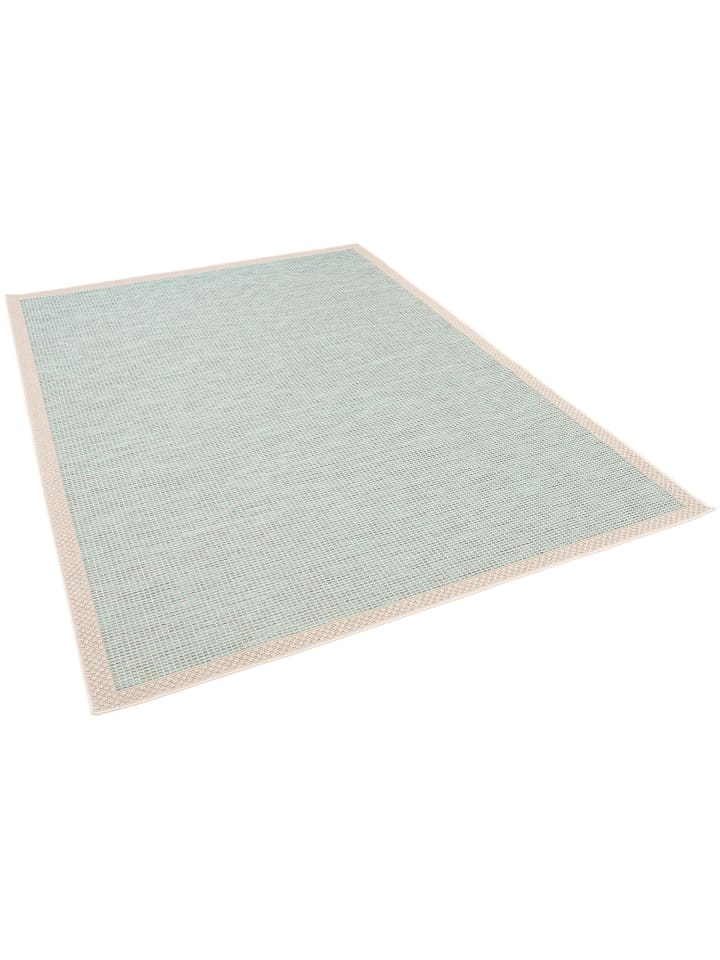 Pergamon In & Outdoor Teppich Flachgewebe Ottawa Bordüre in Türkis günstig kaufen