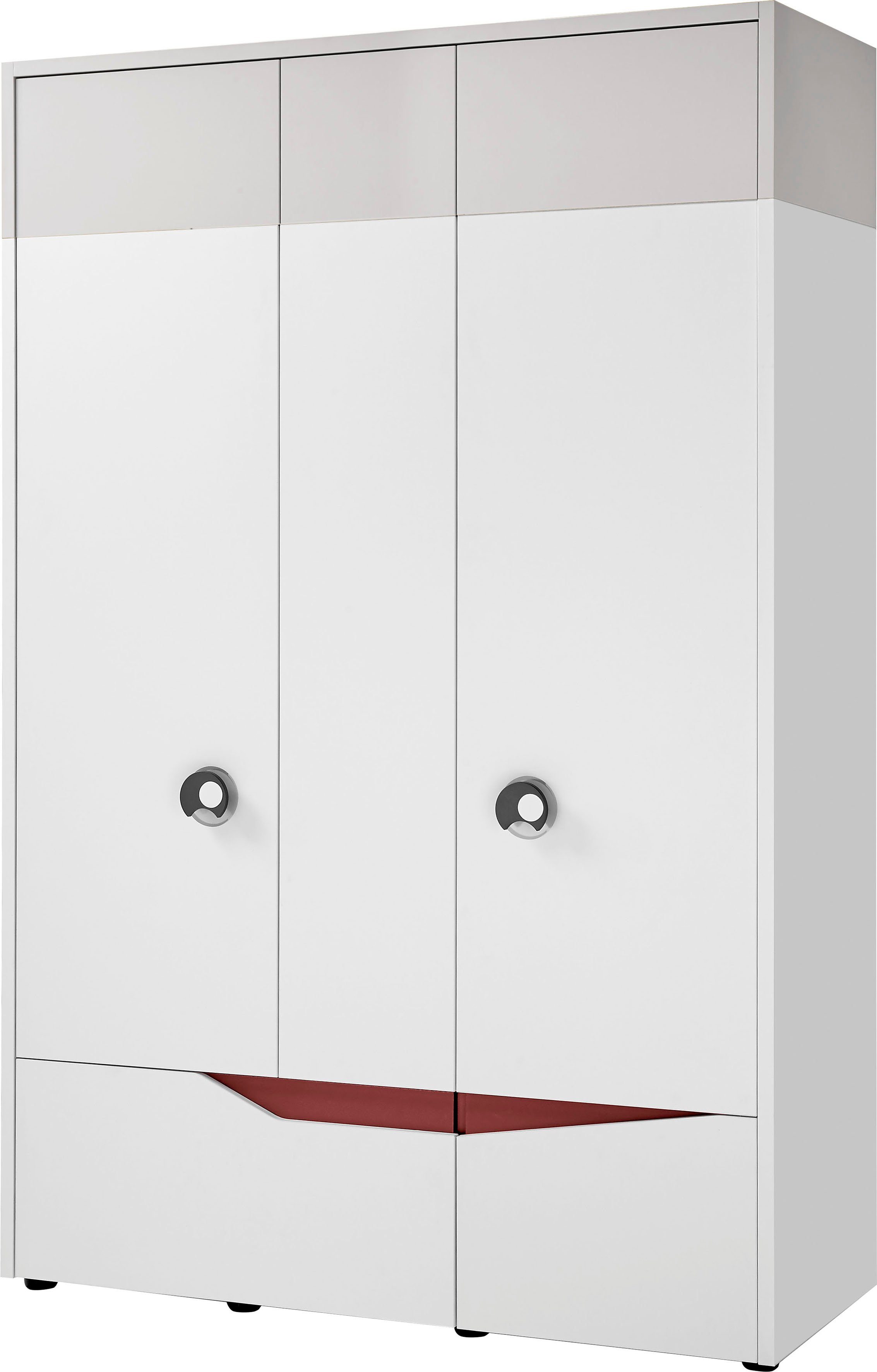 GALLERY M branded by Musterring Babyzimmer-Komplettset, (Set, 5-St), breiter Kleiderschrank, inkl. 1 Unterstellregal für die Wickelkommode