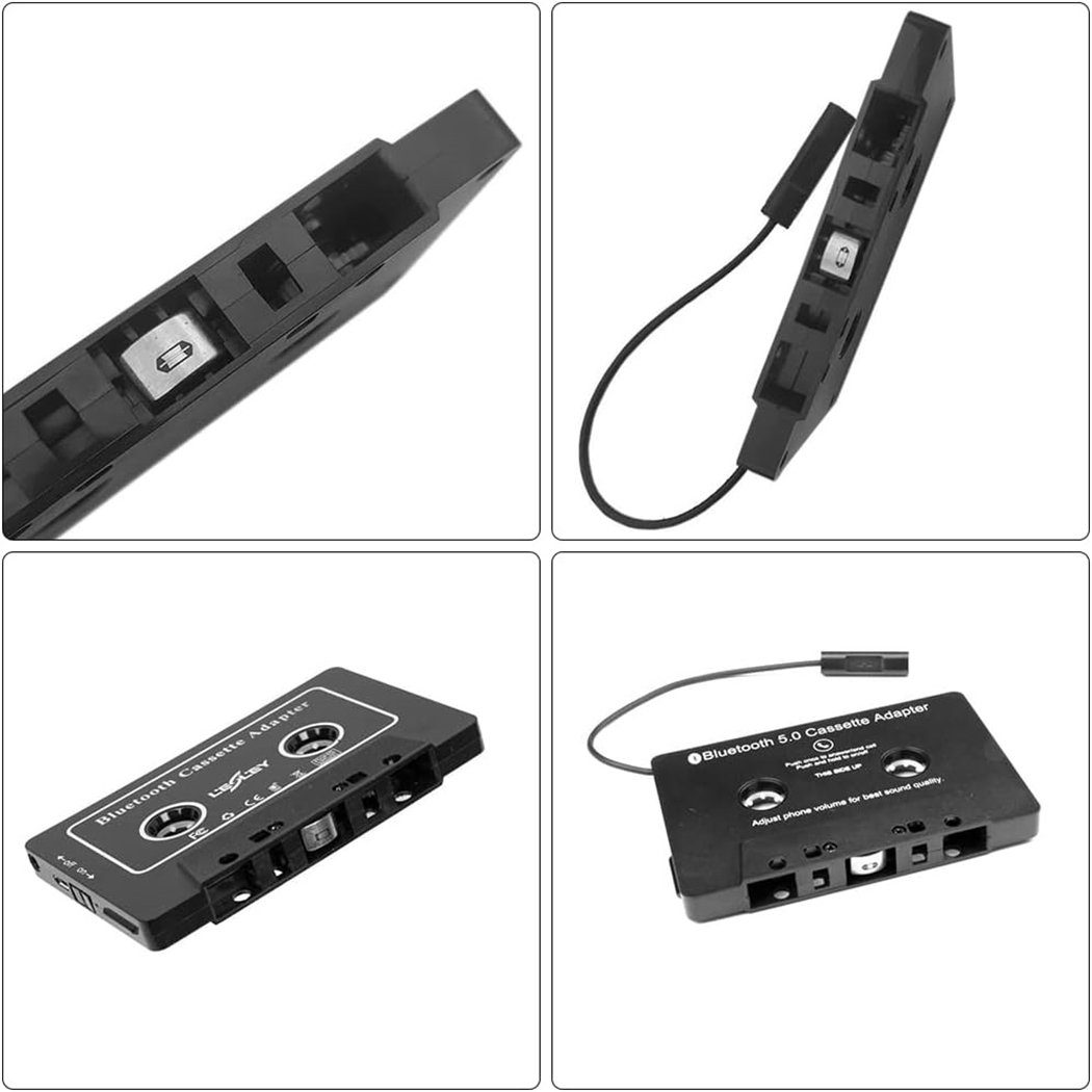 TUABUR Kassetten-Player-Adapter, Kassetten Adapter für Autoradio Car Tape, tragbarer CD-Player