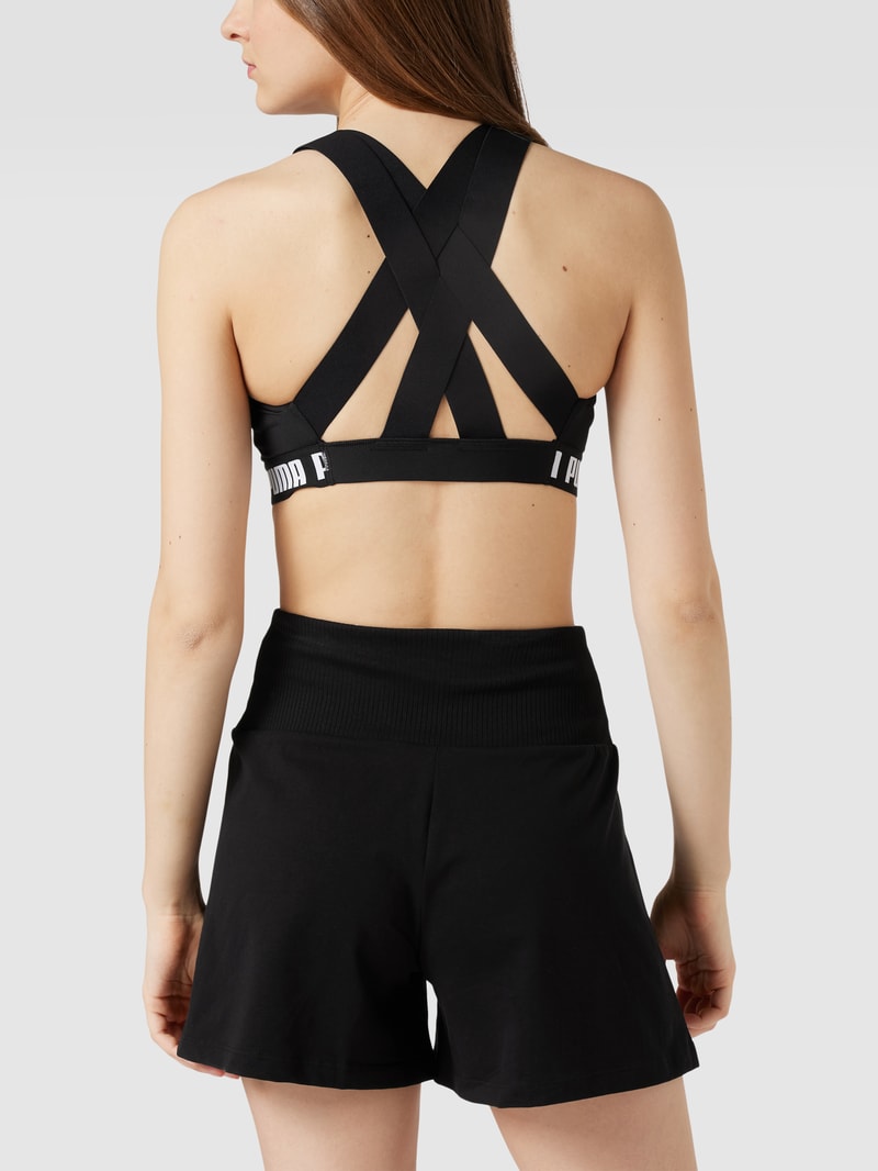 Bustier mit Label-Details in schwarz