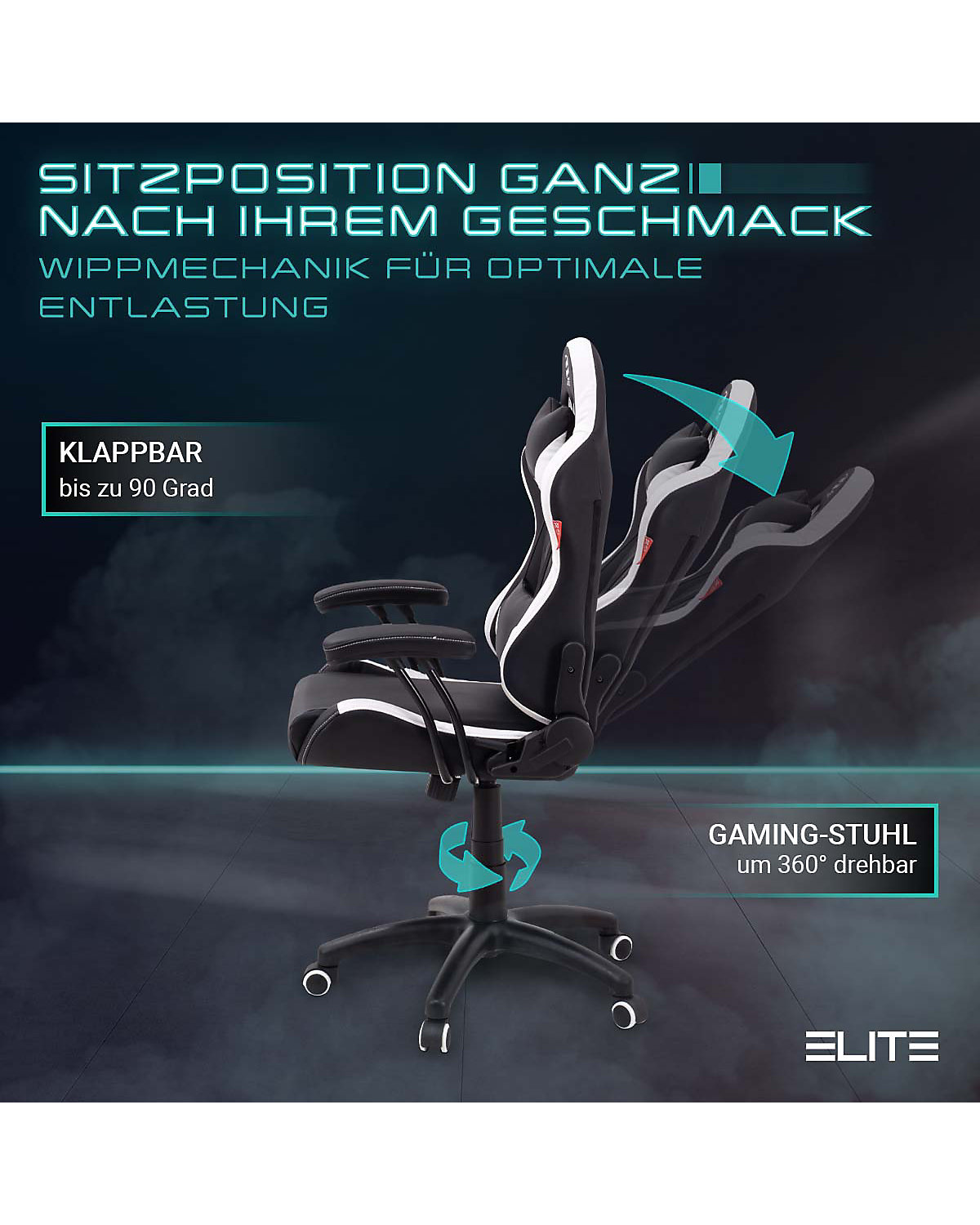 Gaming Stuhl PULSE - Ergonomischer Kinder Luxus Gaming Stuhl - 4D Armlehnen - Bürostuhl