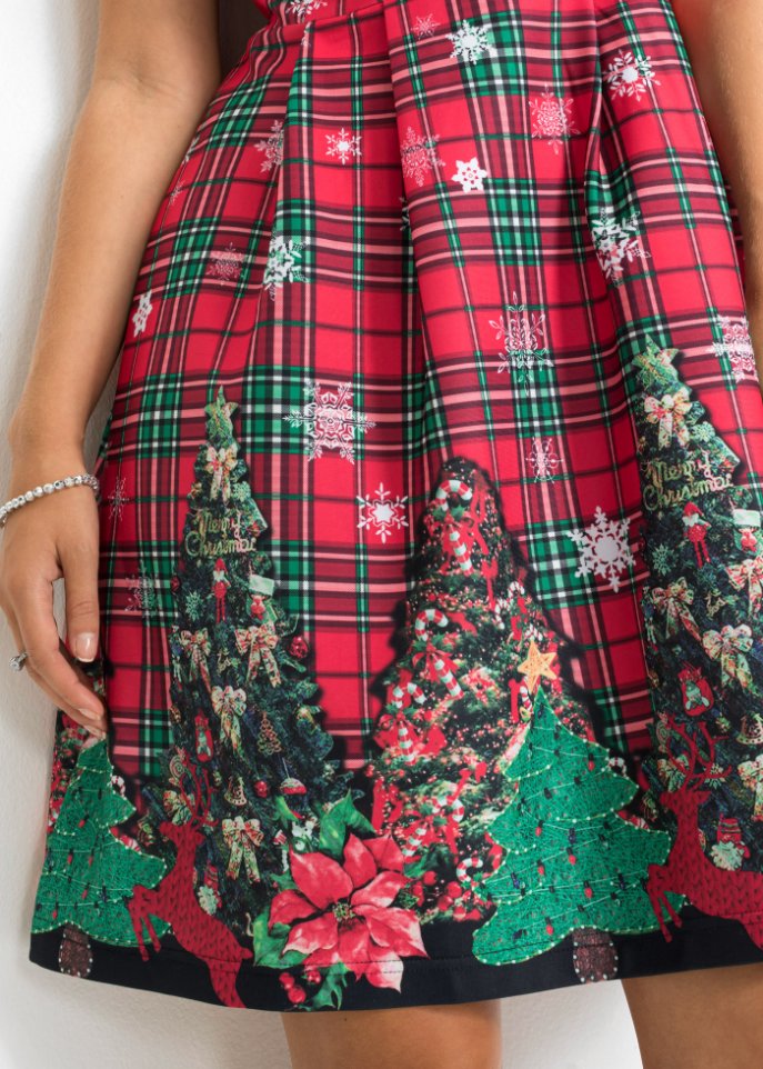 Kleid mit Weihnachtsmotiv