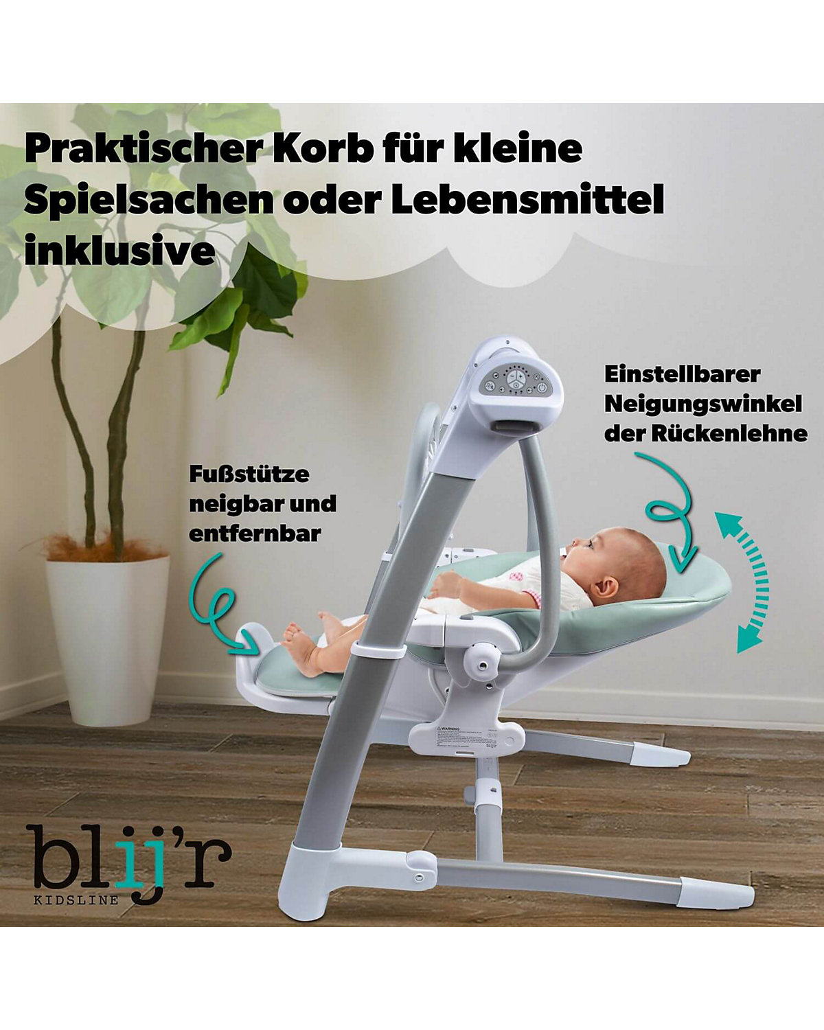 Hochstuhl Guusje 3in1 Hochstuhl, Babyschaukel & Esszimmerstuhl