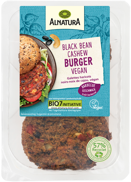 Alnatura Bio Black Bean Cashew Burger vegan