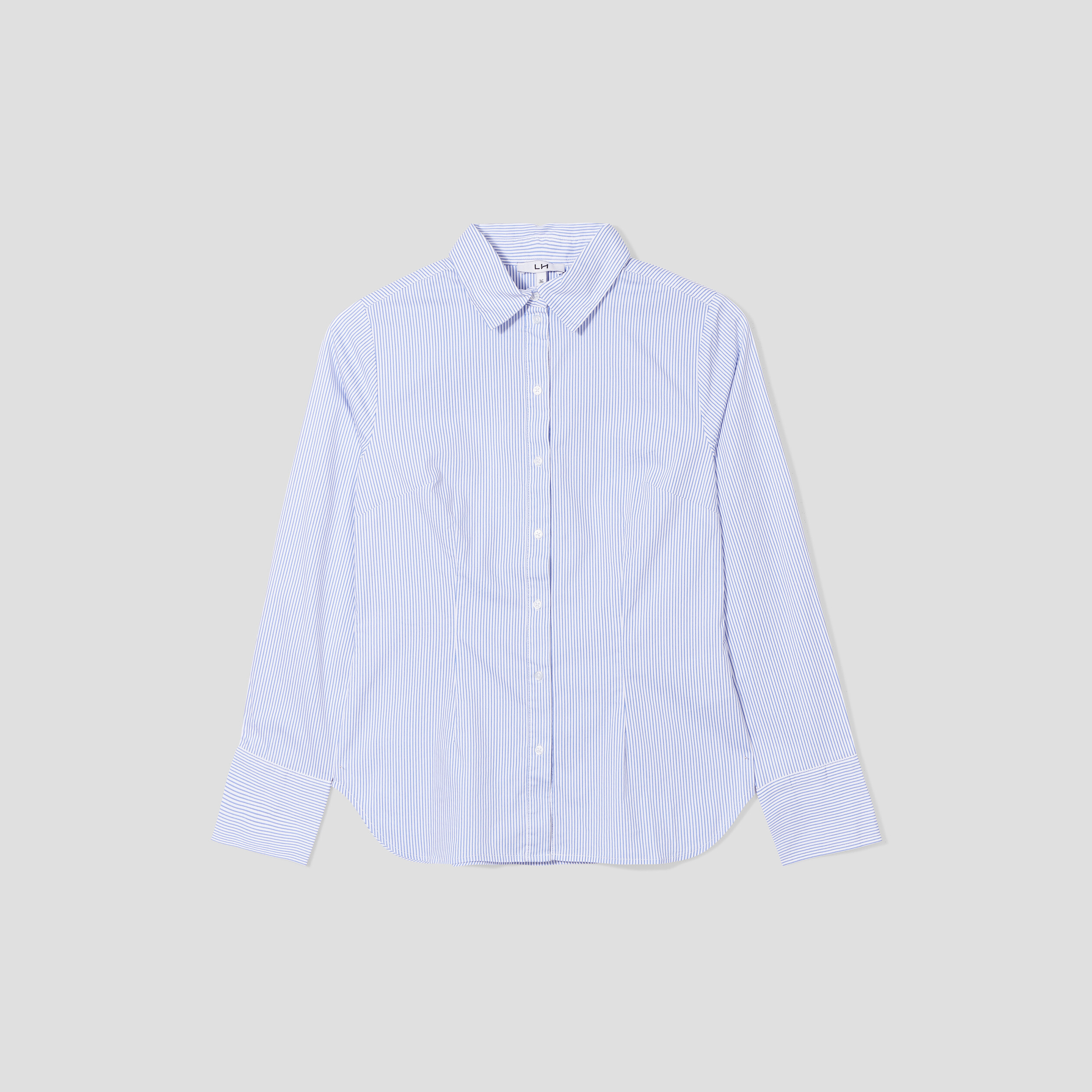 Chemise cintrée manches longues blanc femme | La Halle