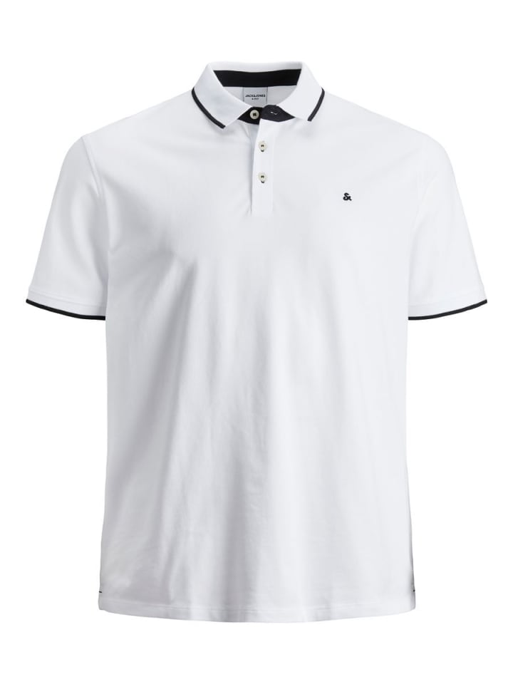 JACK & JONES PLUS Poloshirt in White günstig kaufen
