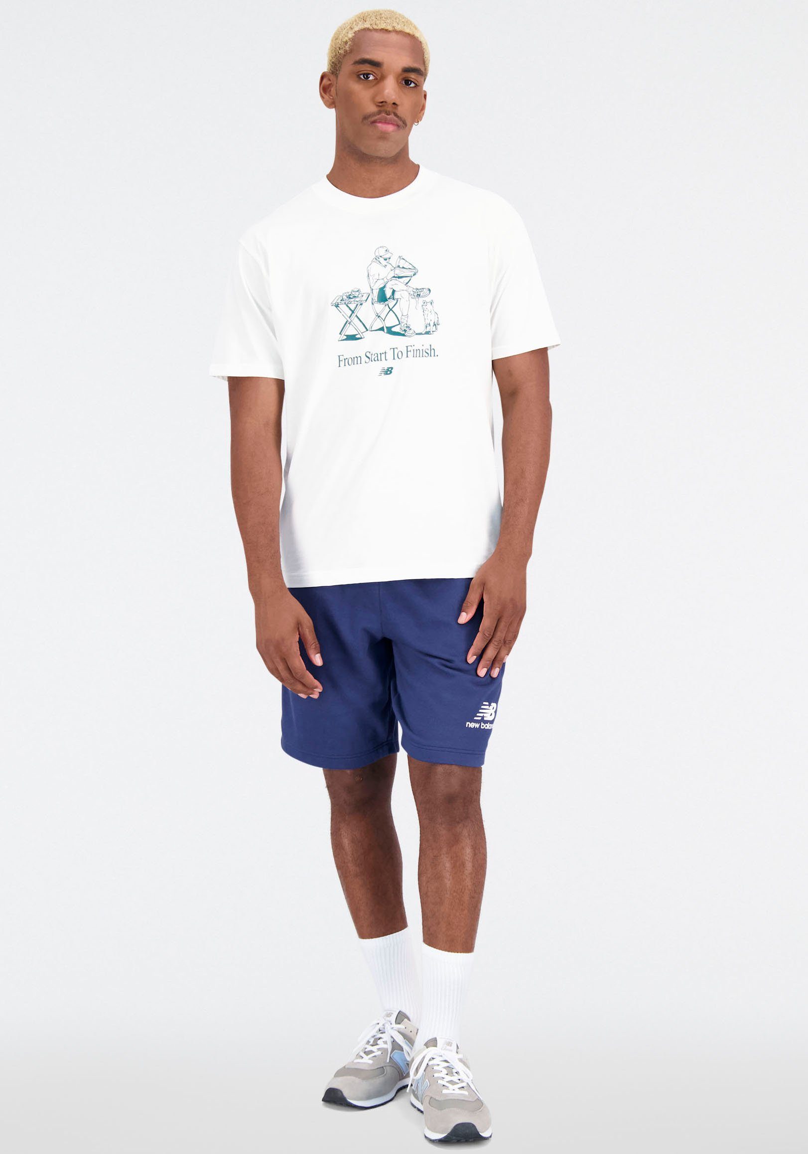 New Balance Sweatshorts NB ESSENTIALS STACKED LOGO FLEECE SHORT