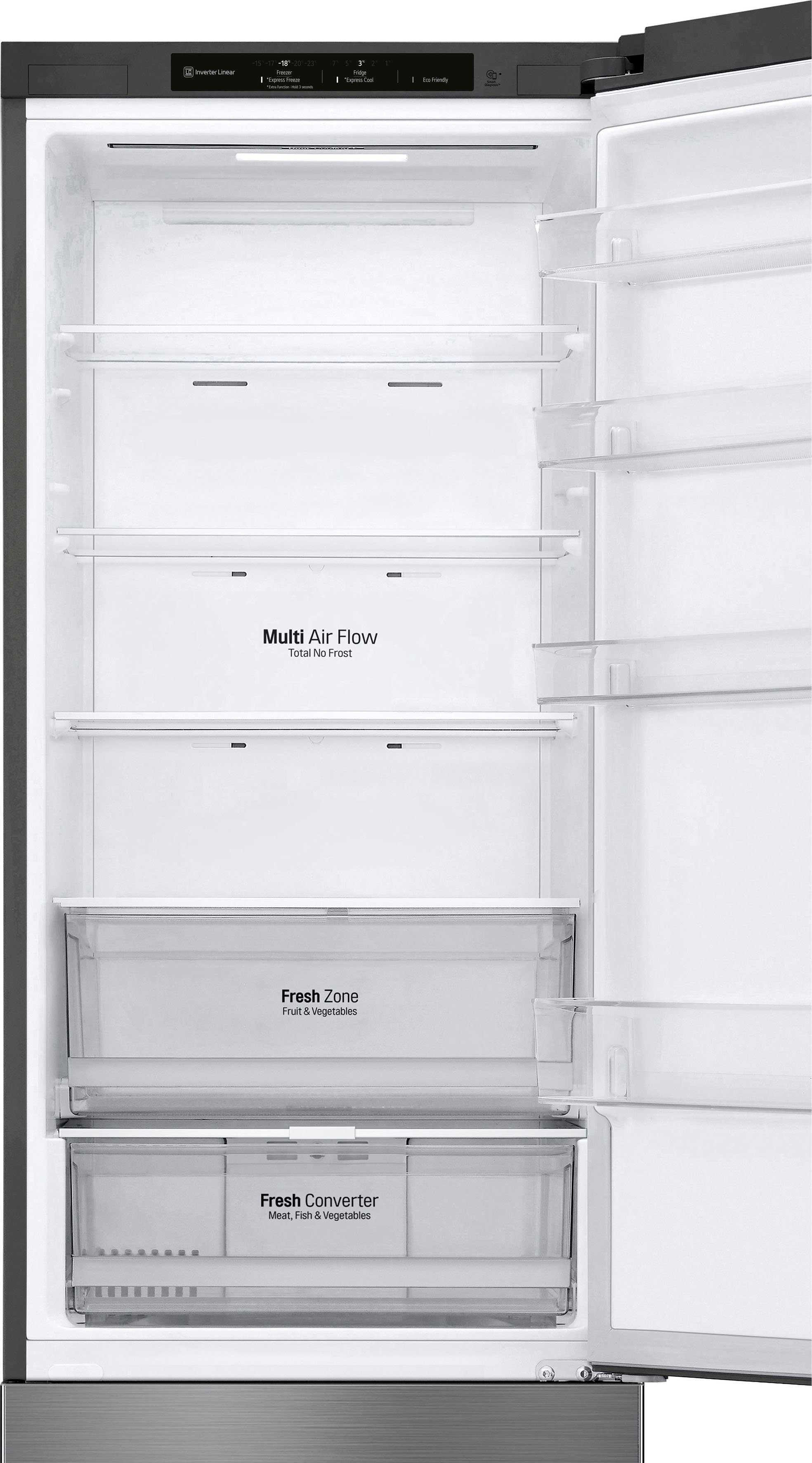 LG Kühl-/Gefrierkombination GBP62PZNBC, 203,0 cm hoch, 59,5 cm breit