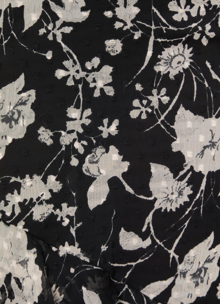 LKBennett Winona midiskjørt med blomstertrykk og asymmetrisk kant