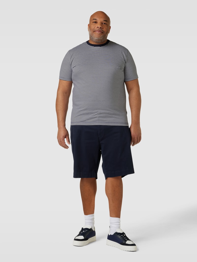 PLUS SIZE Chino-Shorts mit Stretch-Anteil Modell 'MADISON' in marineblau