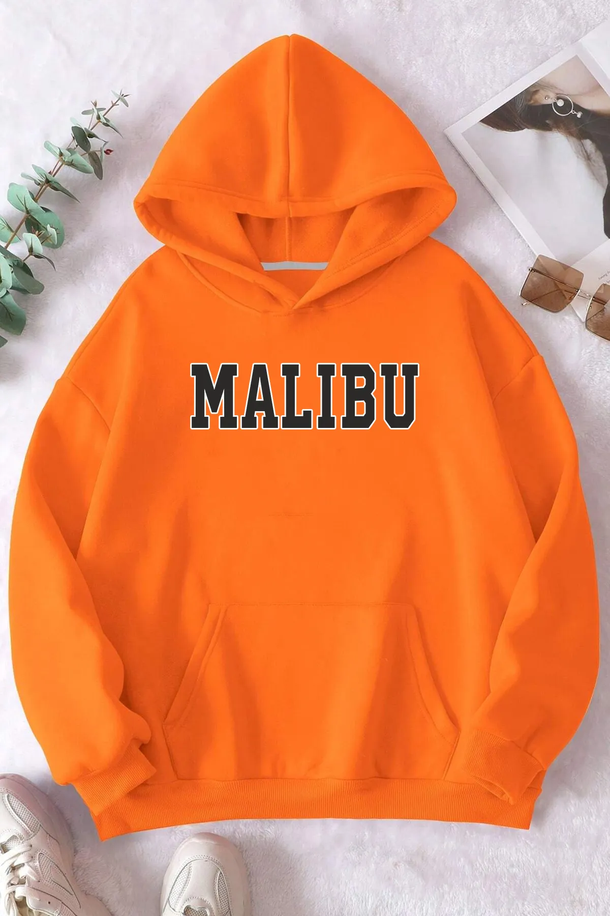 uyguntarz  Unisex-Sweatshirt mit Malibu-Aufdruck in Übergröße