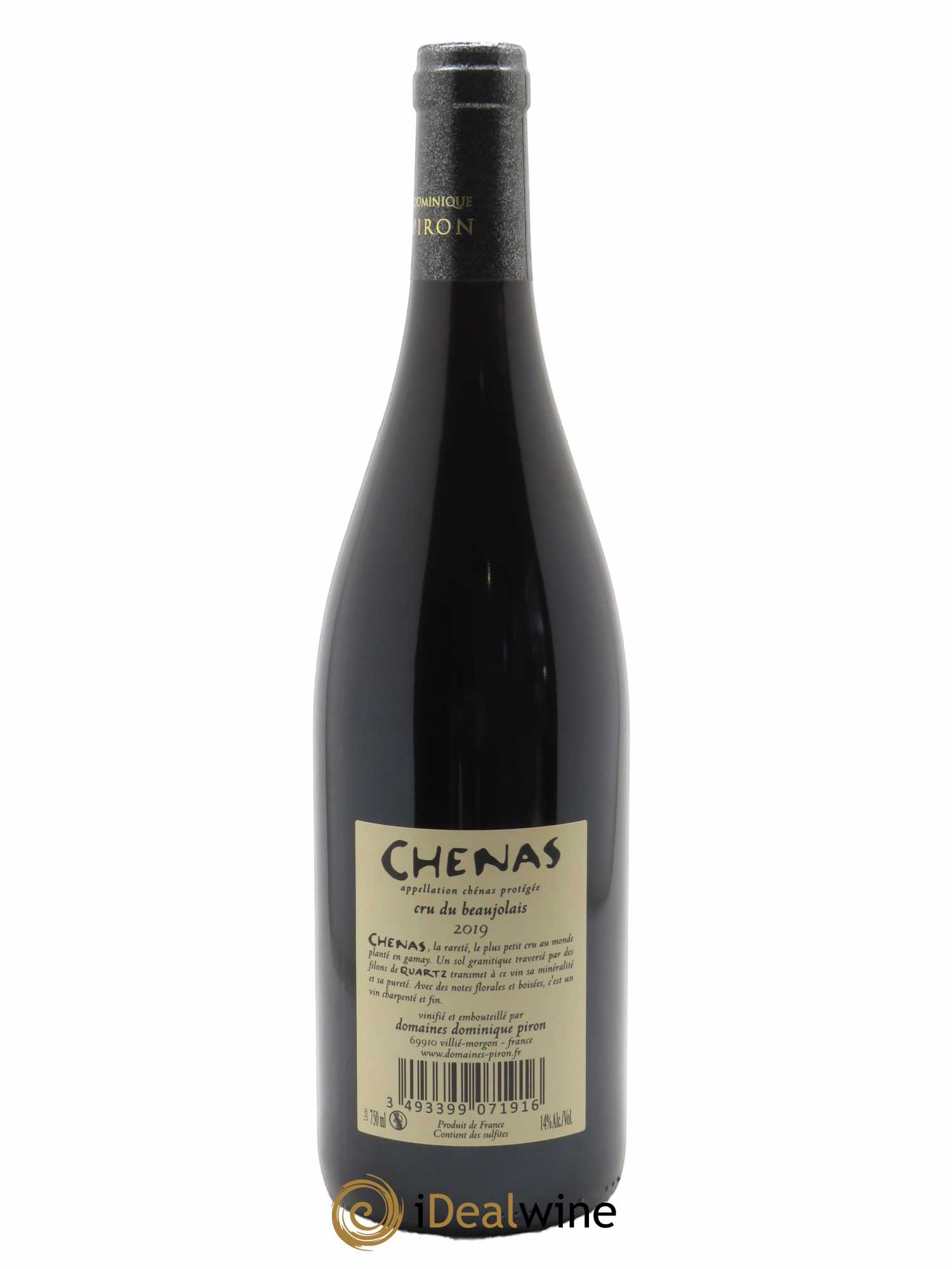 Chénas Quartz Dominique Piron (Domaine)  2019 - Lot de 1 Bouteille