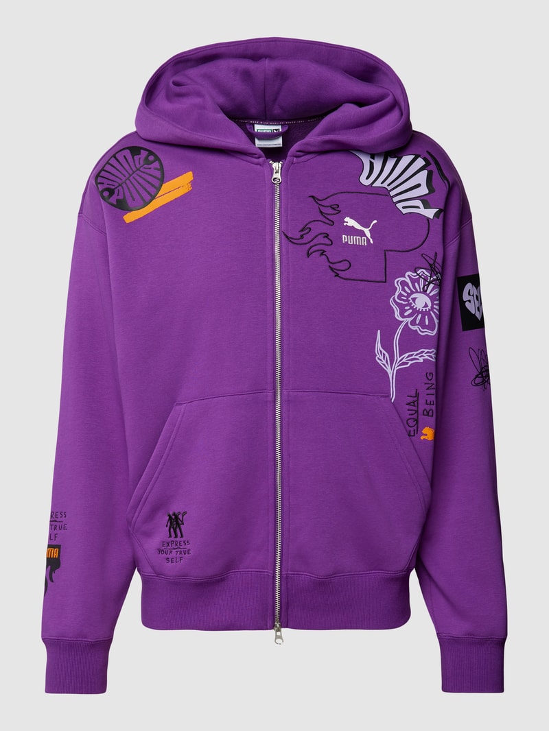 Sweatjacke mit Label-Print - PUMA X P&C* in lila