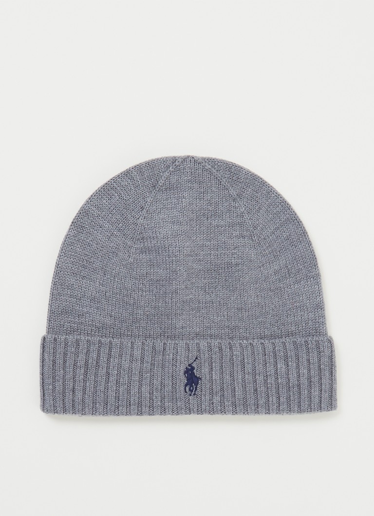 Ralph Lauren Wool beanie with logo embroidery