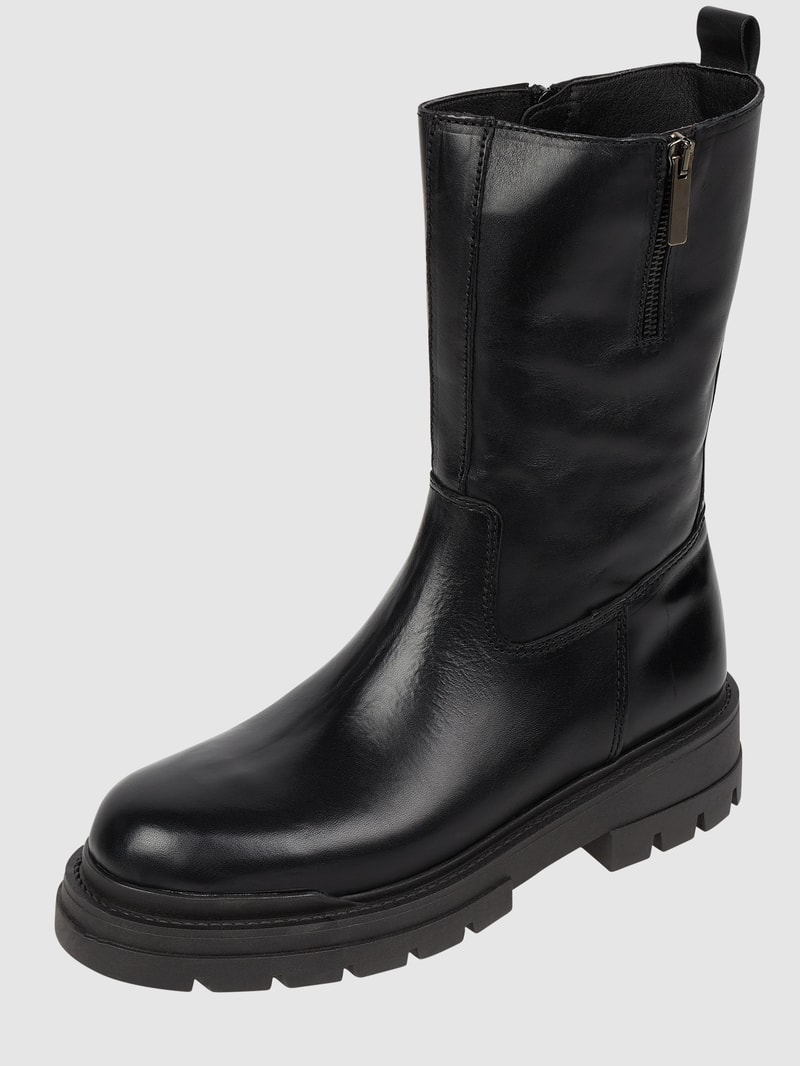 Stiefel aus Leder in schwarz