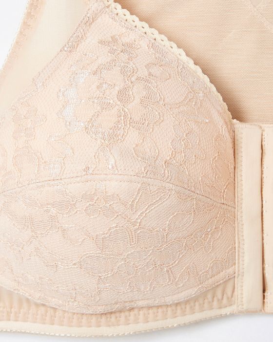 Soutien-gorge ouvert devant, avec renfort dos