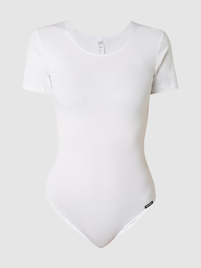 Body mit kurzem Arm in weiß