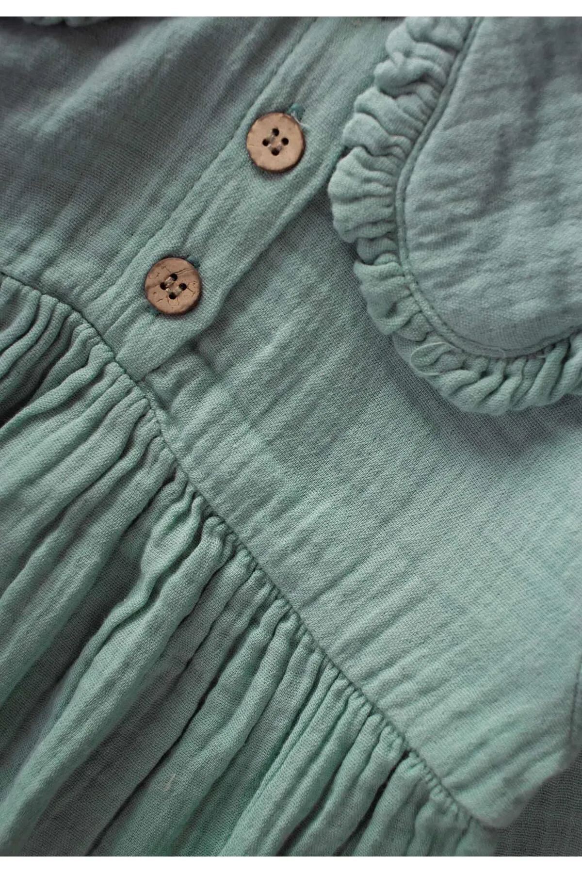 Cigit  Saisonales Kleid mit Kragen, 2–10 Jahre, Mintgrün