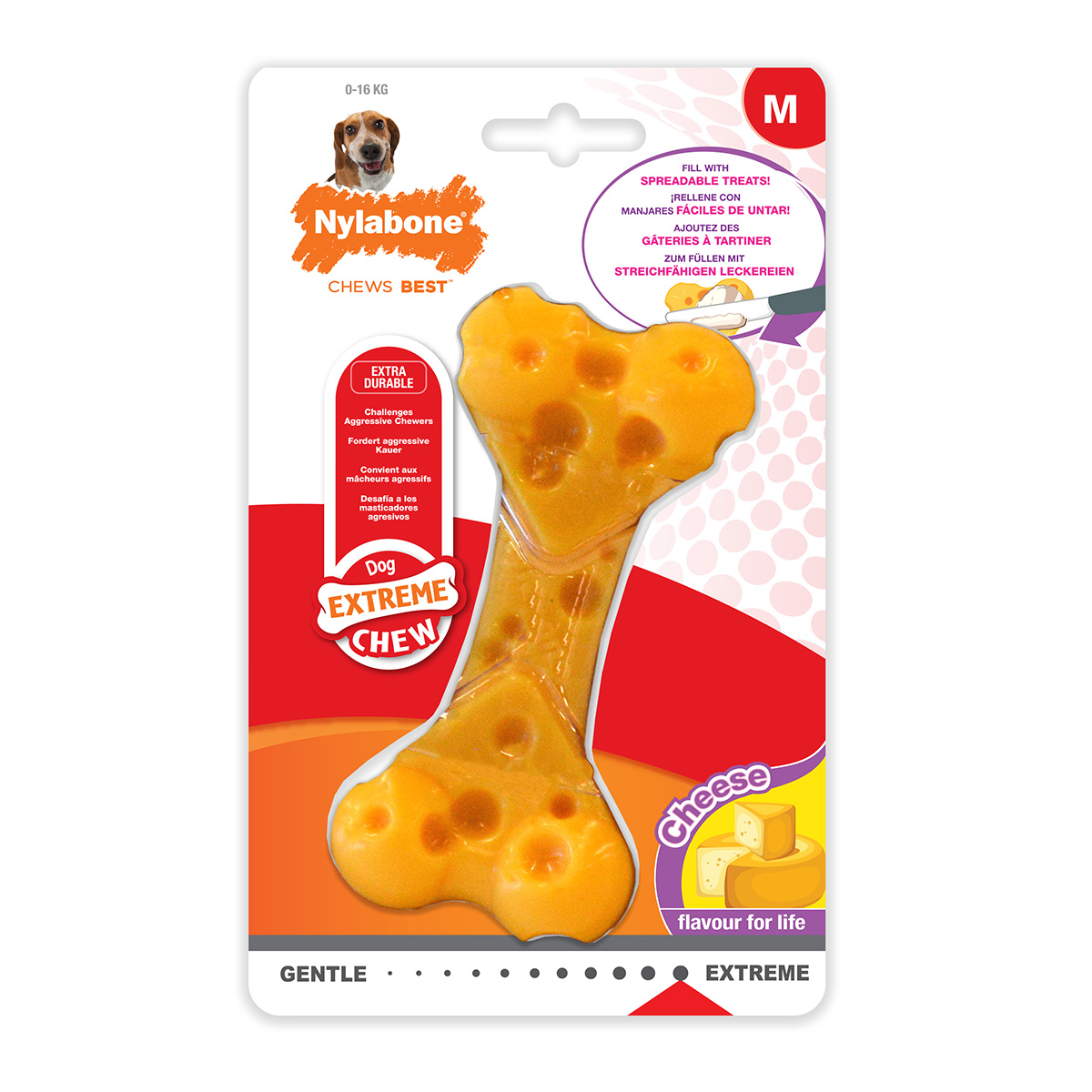 Nylabone Extreme Kauknochen mit Käse-Geschmack M bei ZooRoyal