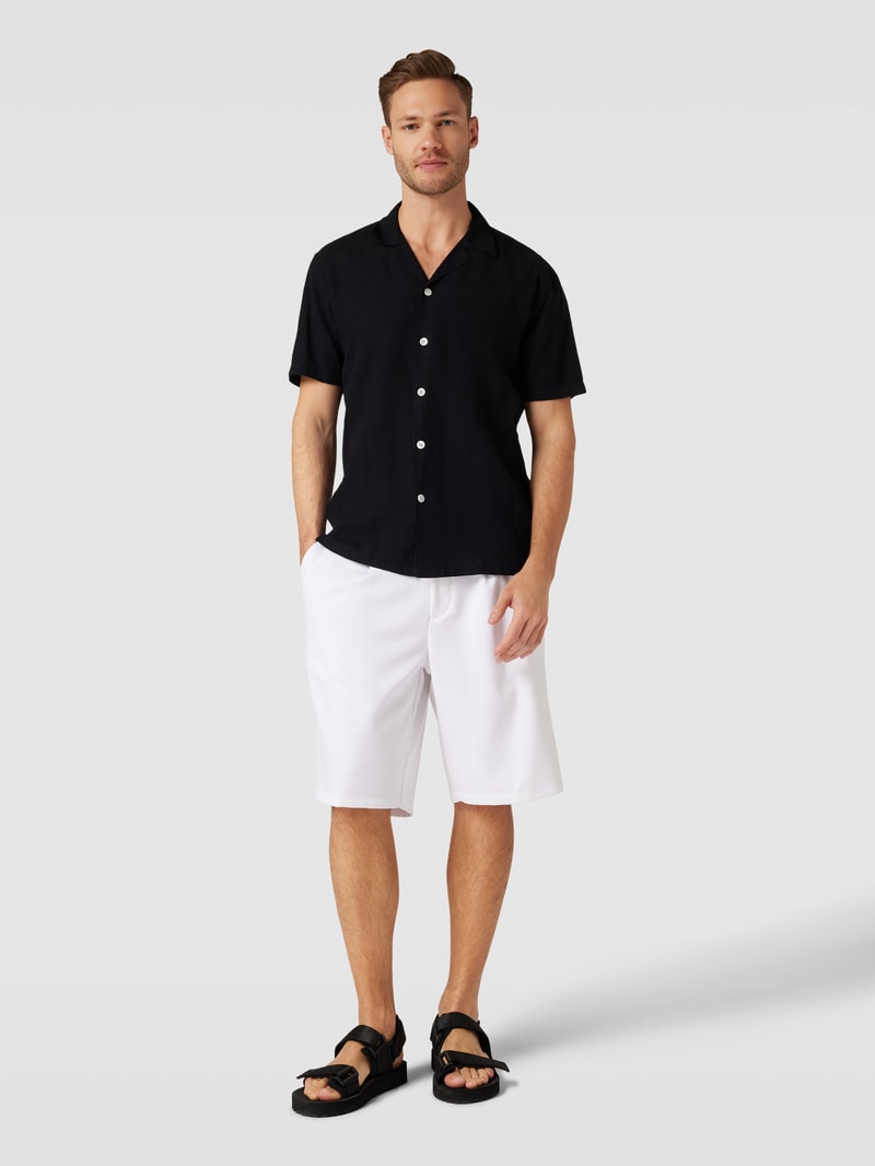 Sweatshorts mit Bundfalten Modell 'Hammer' in weiß