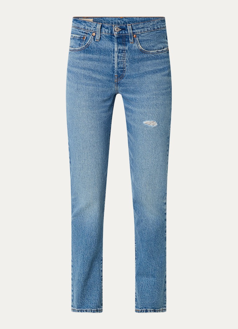 Jeans Levi's 501 a vita alta, vestibilità slim, lavaggio medio