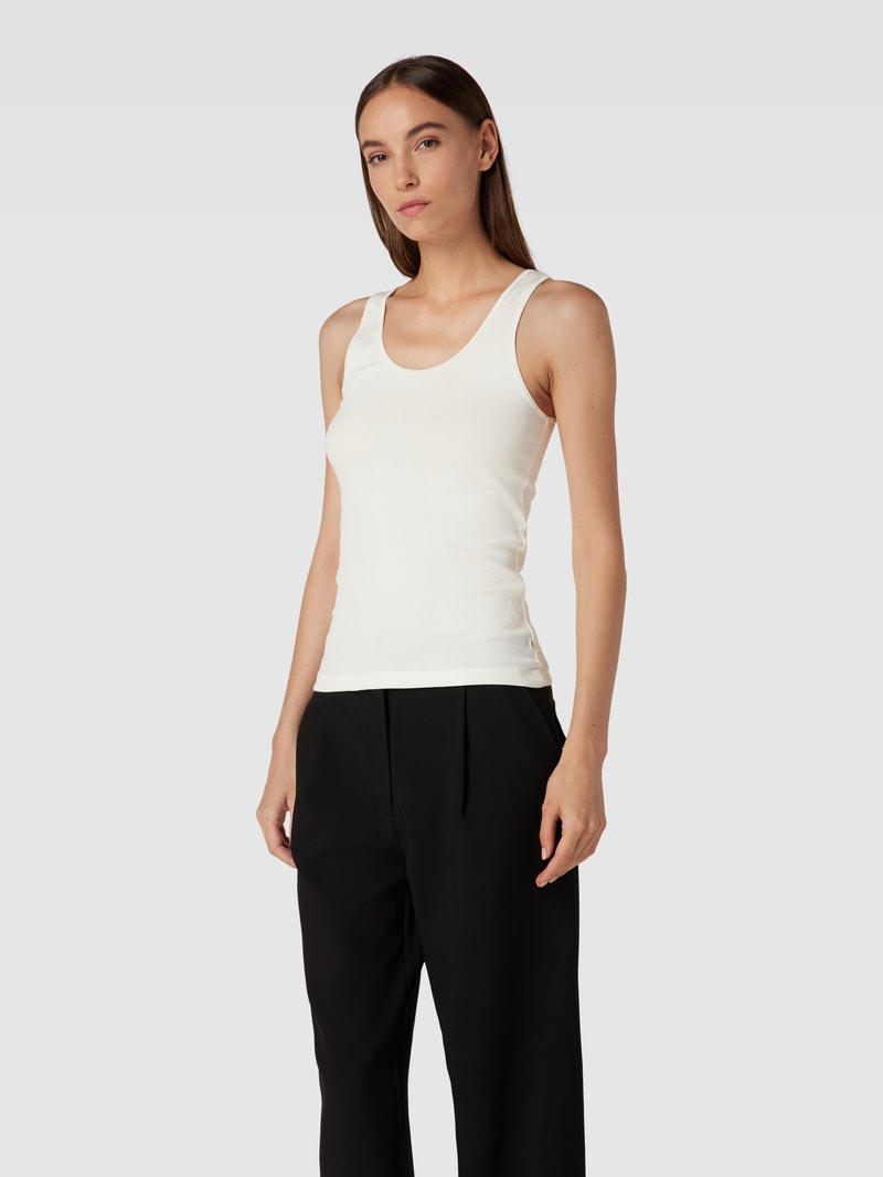 Tanktop mit U-Ausschnitt in offwhite