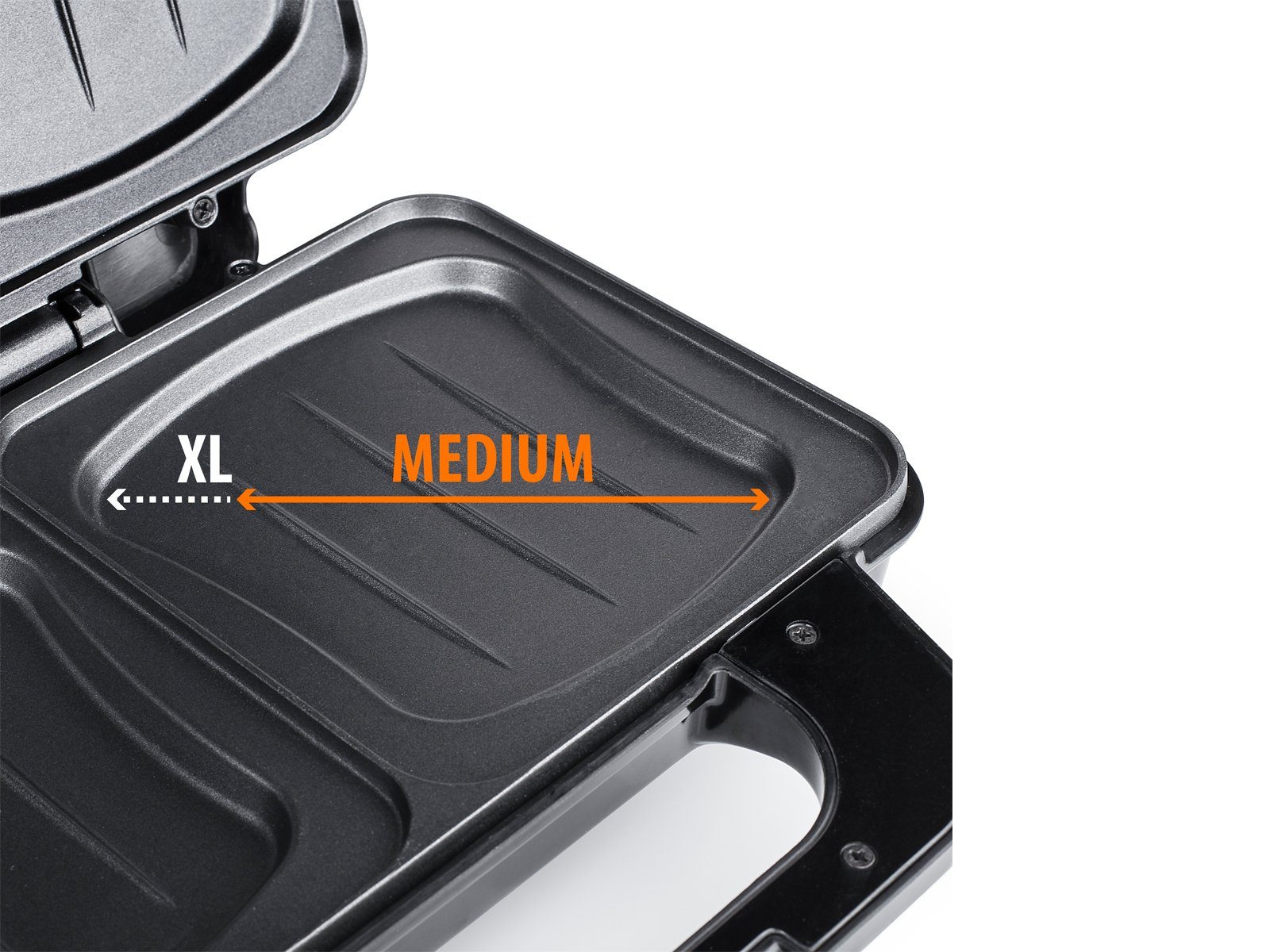 Tristar Sandwichmaker, 900 W, Toaster XXL Snack Panini-Maker & Gabel extra tief für dicke Toasties