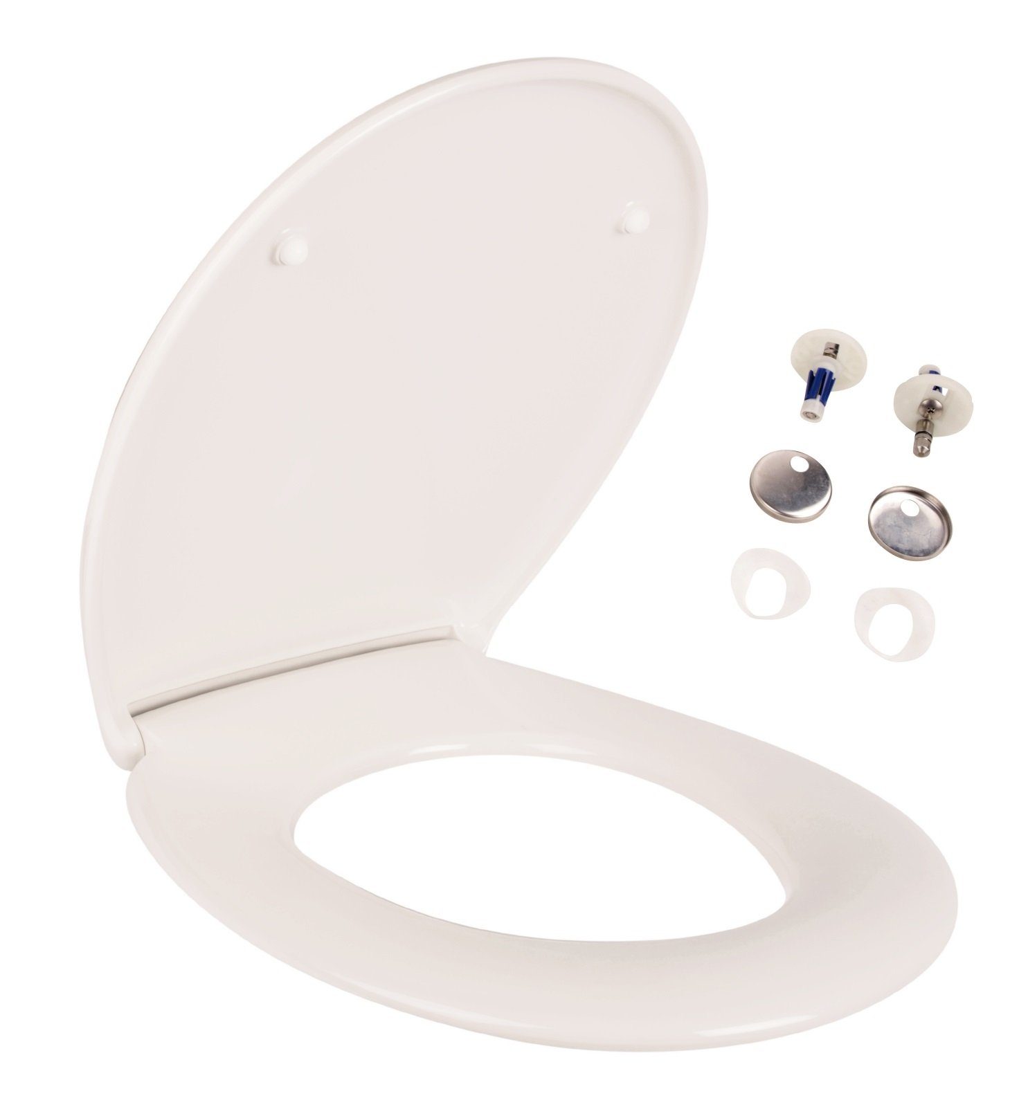 Calmwaters WC-Sitz Original, Made in EU, Absenkautomatik, Abnehmbar, Standard O-Form, 26LP2904