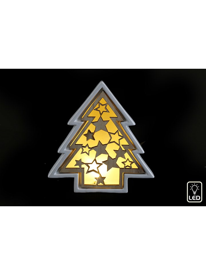 SiL Interiors LED-Dekoleuchte ''Tree'' in Weiß/ Hellbraun - (B)20 x (H)20,5 x (T)5,5 cm günstig kaufen onesize