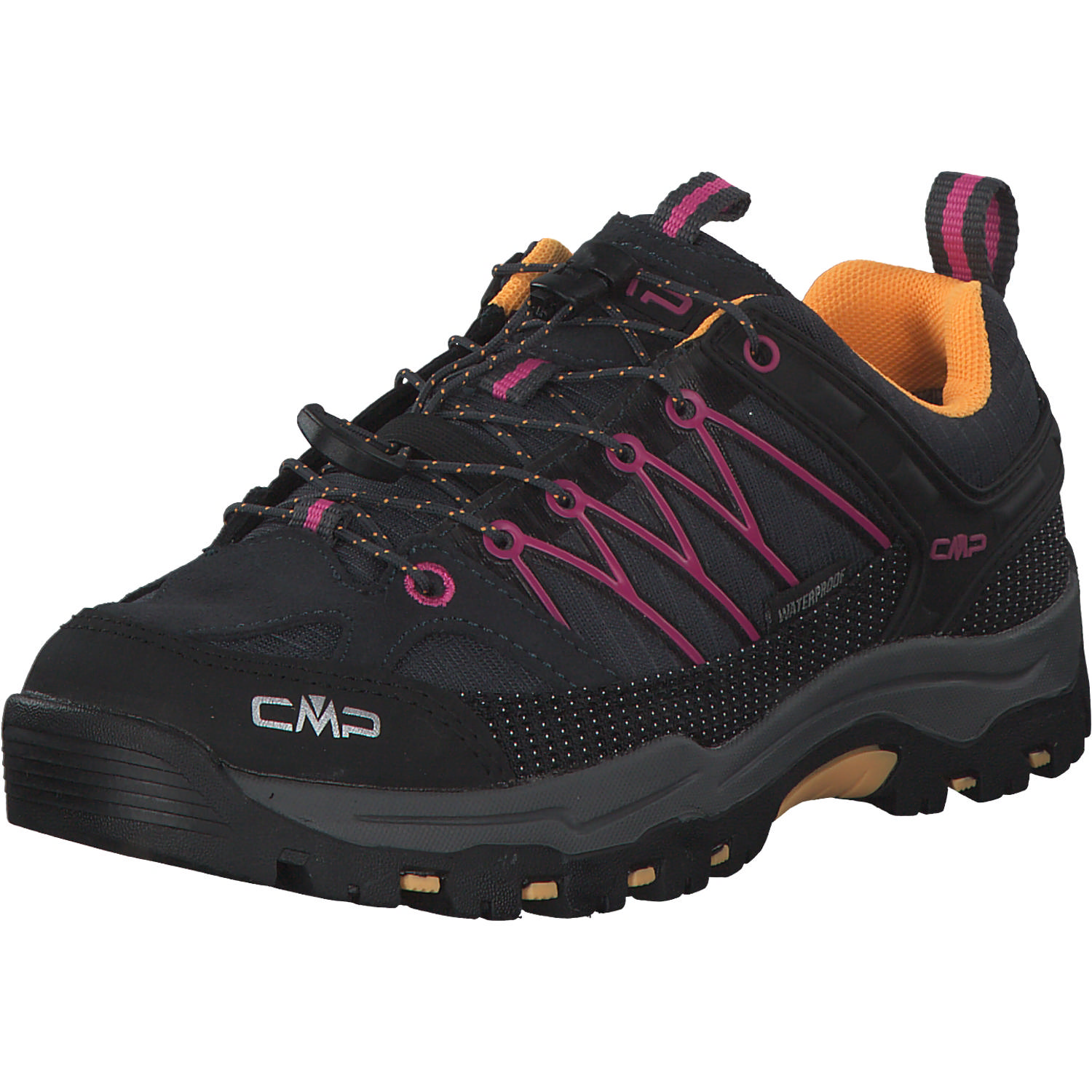 CMP Rigel Low 3Q54554 W, Trekkingschuhe, Kinder, Schwarz (Smoke Grey/Iced Lilac)