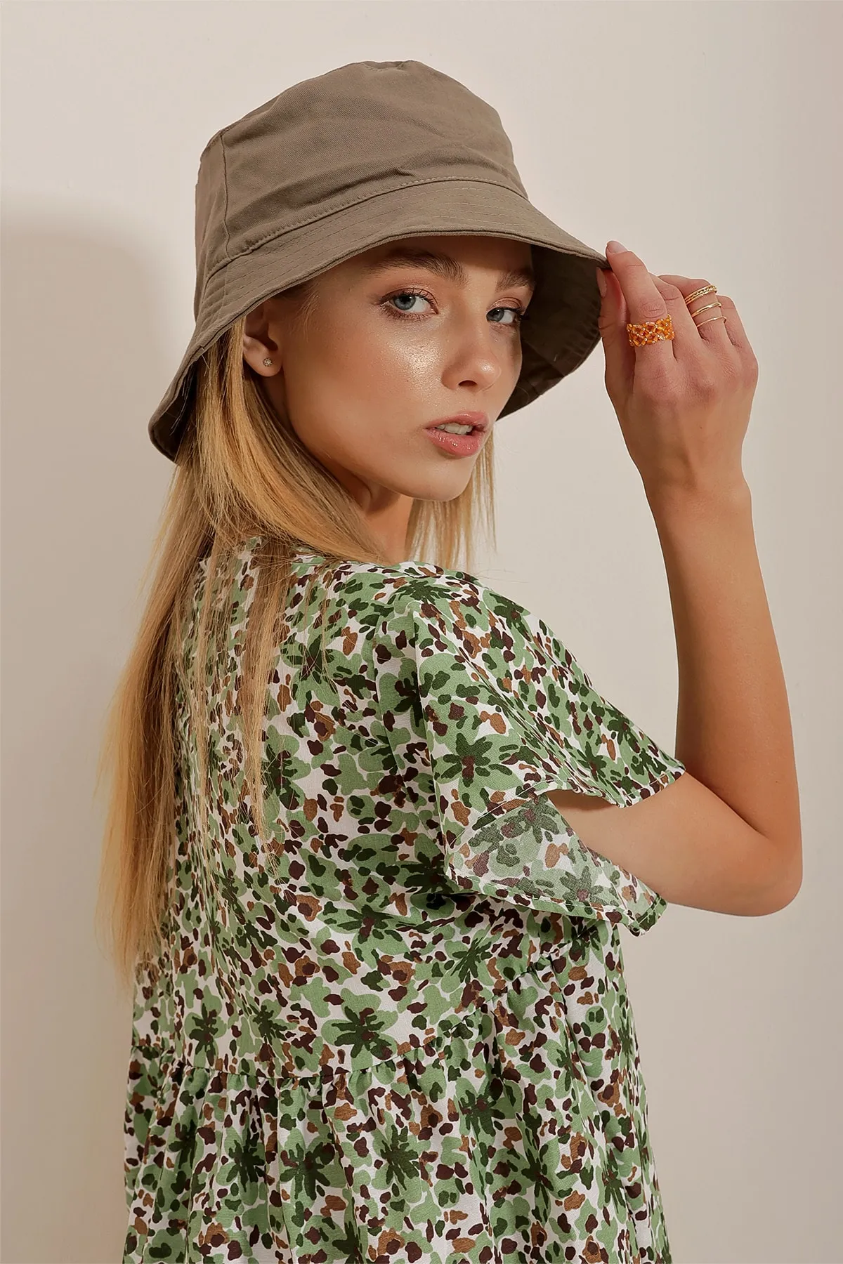 Trend Alaçatı Stili  Cap - Khaki