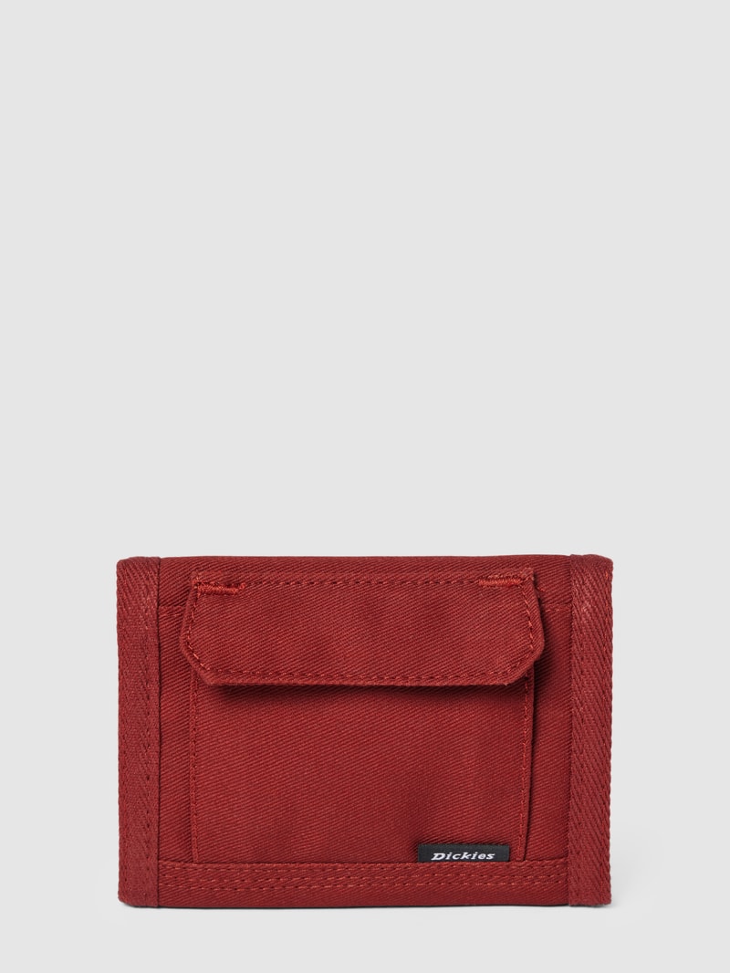 Portemonnaie mit Label-Detail Modell 'KENTWOOD' in rostrot