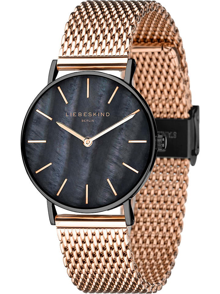 Liebeskind Quarzuhr in Roségold/ Schwarz günstig kaufen onesize
