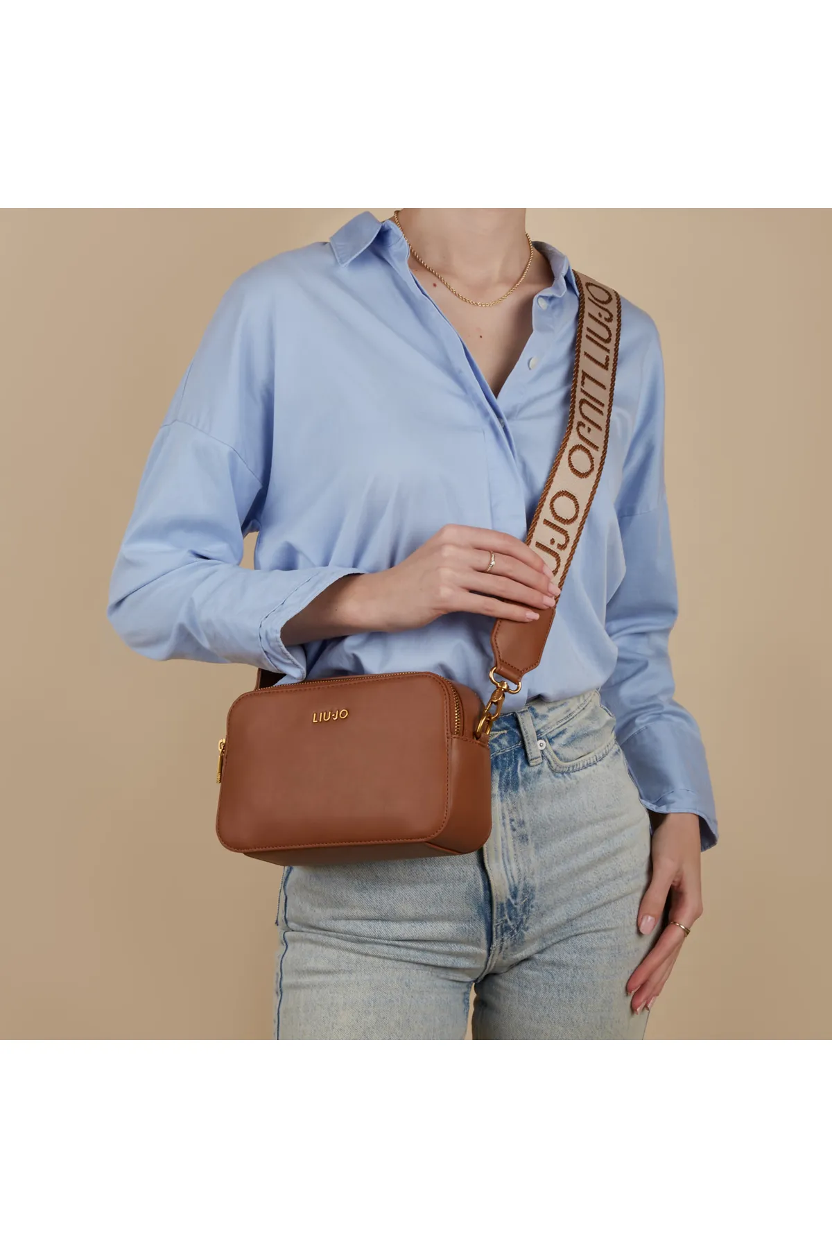 1'ASLAN  Liu Jo Daurin Damen Umhängetasche Braun Aa4126e0050-x0282