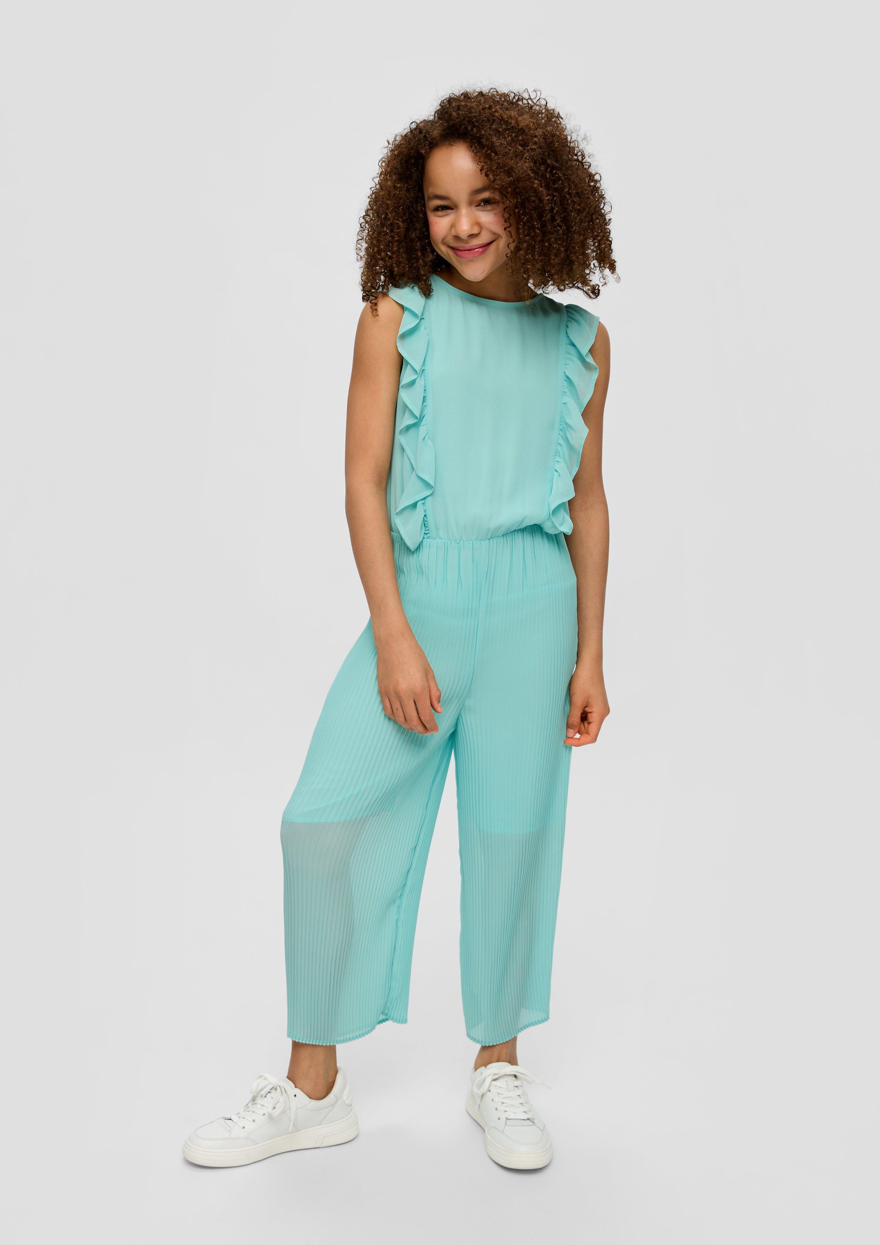 Plissierter Jumpsuit mit Volants-Details  2145492-6068