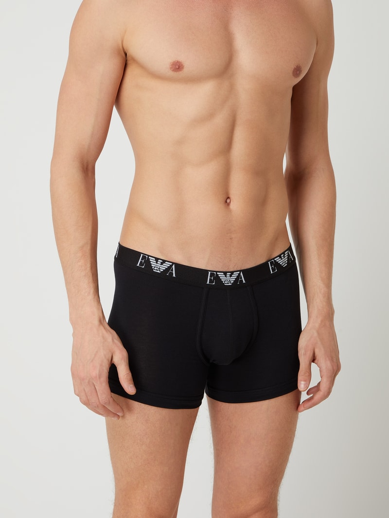 Trunks mit Stretch-Anteil im 2er-Pack in schwarz