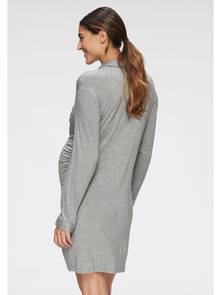 LASCANA Umstandsnachthemd in grau günstig kaufen 32/34