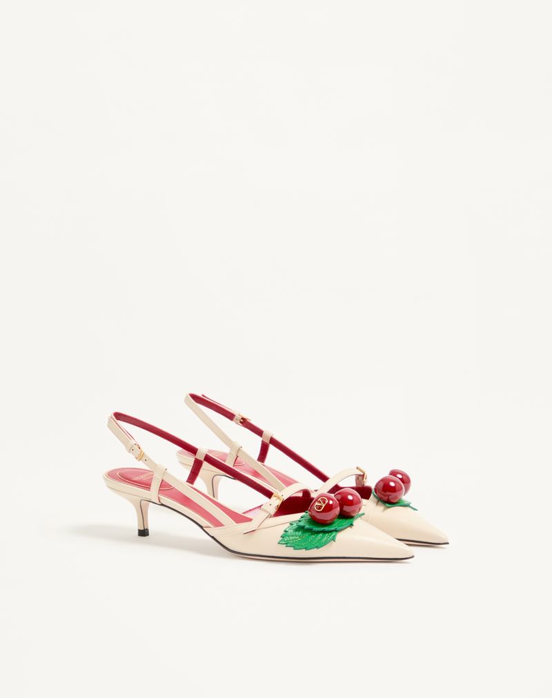 Sapatos de salto slingback Cherryfic de 45 mm em pele de cabra