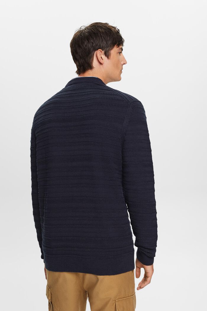 Strukturierter Baumwollpullover