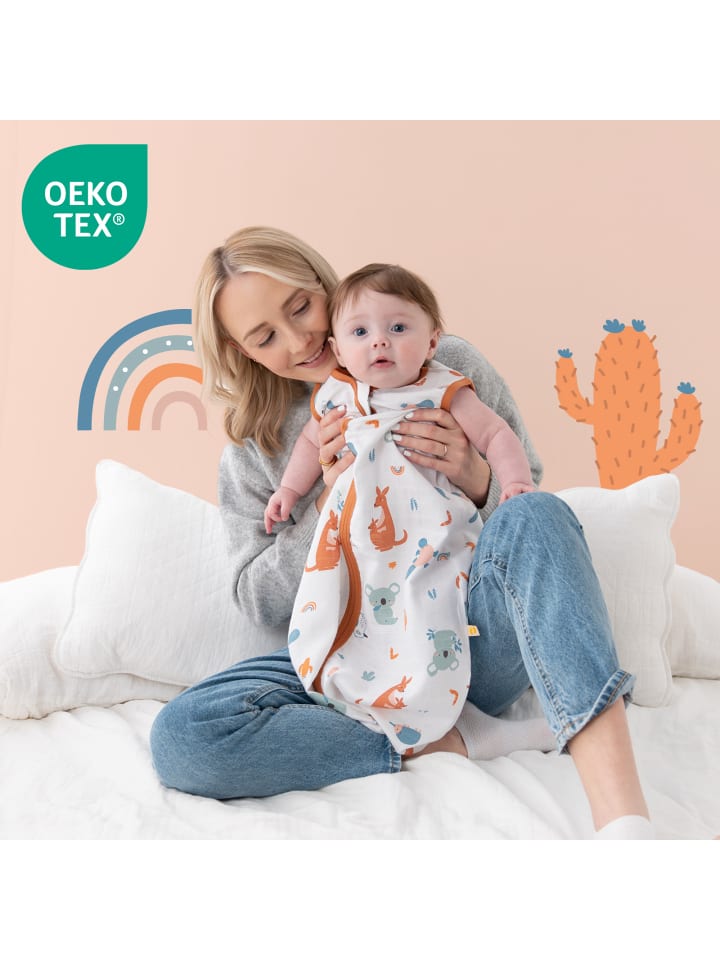 Schlummersack Musselin Babyschlafsack, 0.5 TOG in Braun günstig kaufen
