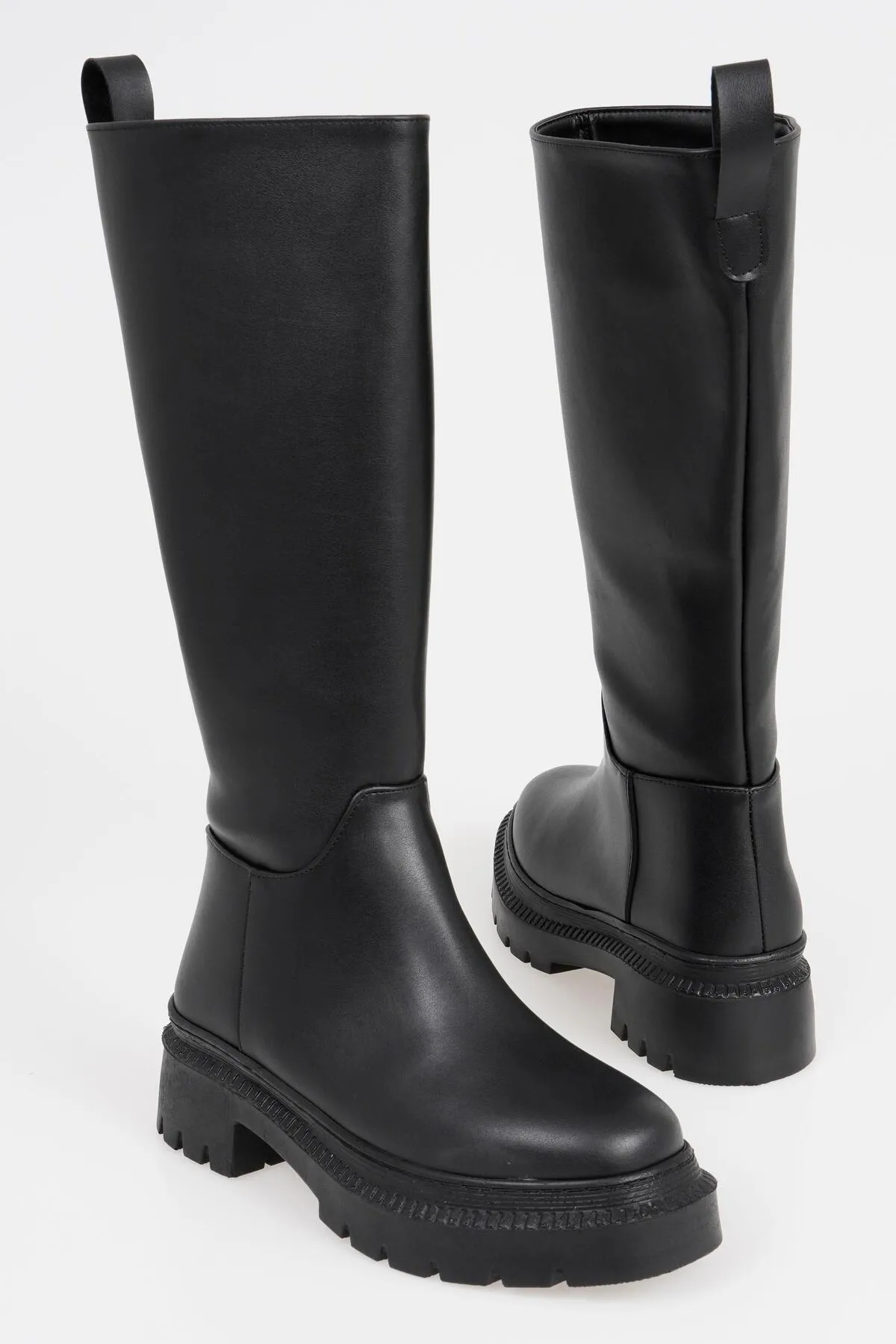 CZ London  Schnürsenkellose Damenstiefel mit dicker Zehensohle
