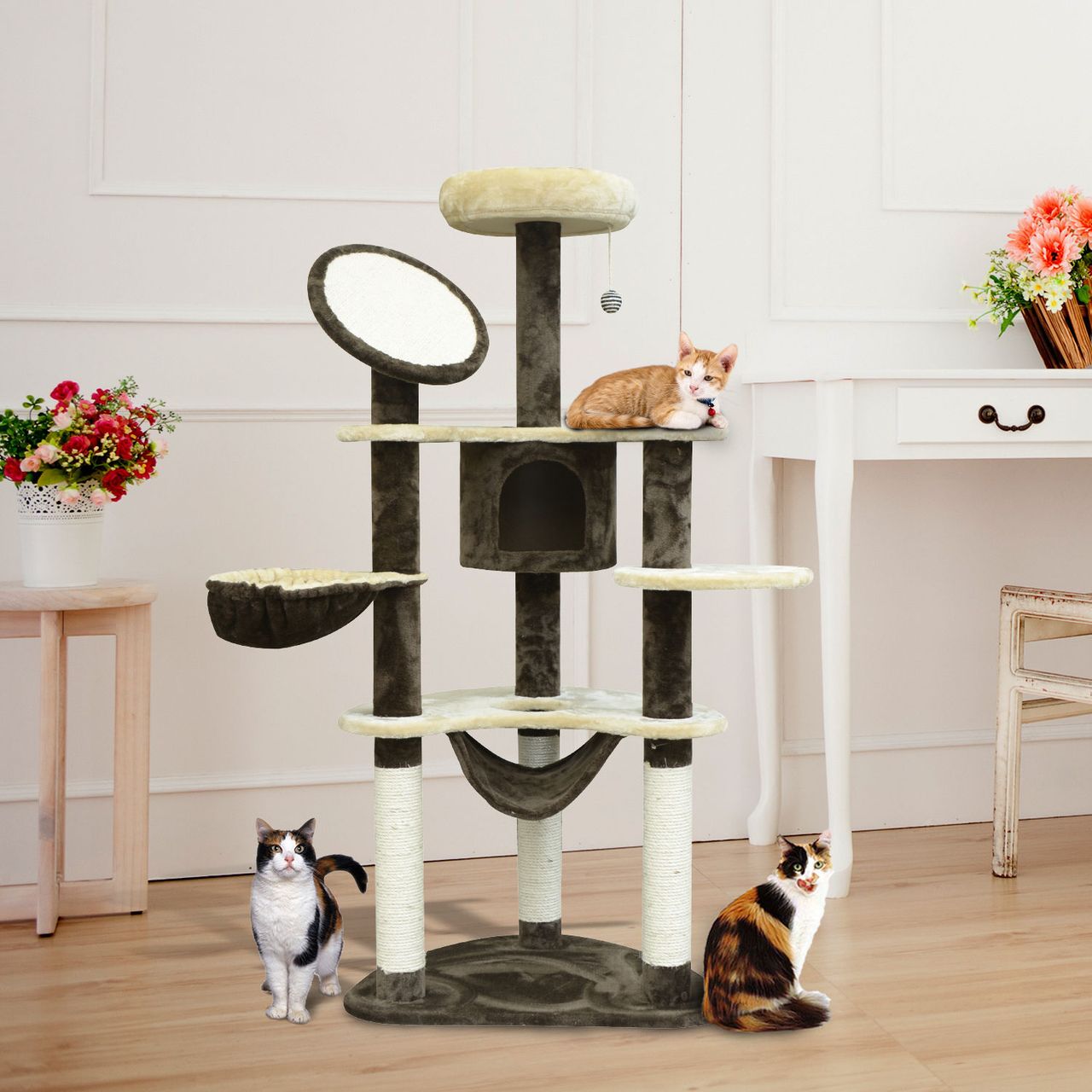 PawHut Kratzbaum Katzenbaum Katzenkratzbaum Kletterbaum Spielbaum Kratzbrett