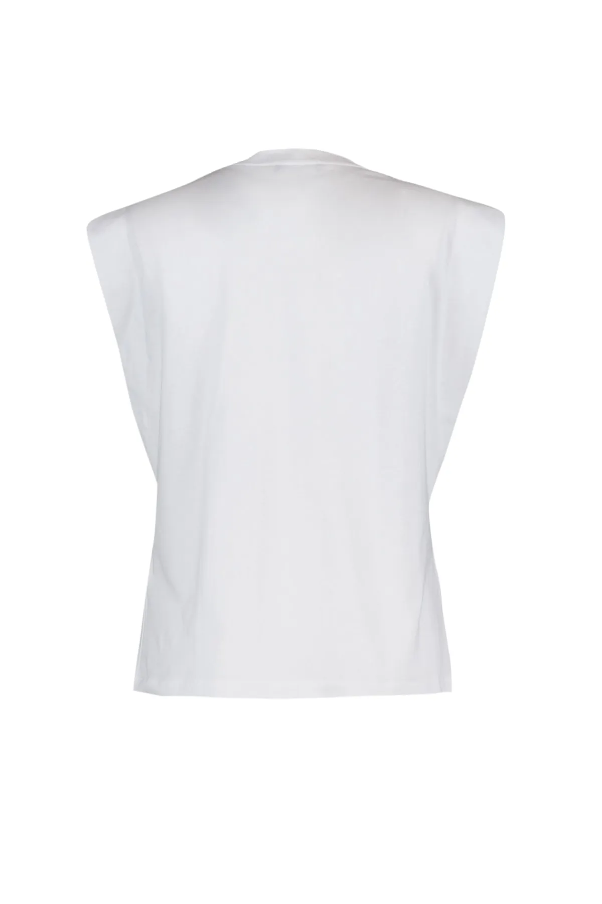 Trendyol Collection  Weißes Basic-Strick-T-Shirt mit Rundhalsausschnitt aus 100 % Baumwollwatte TWOSS20TS0021